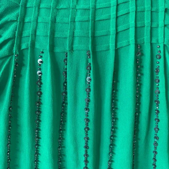 Anthropologie Sheer Sleeveless Beaded Blouse Top Bohemian Boho Fairy Classic - Picture 7 of 15